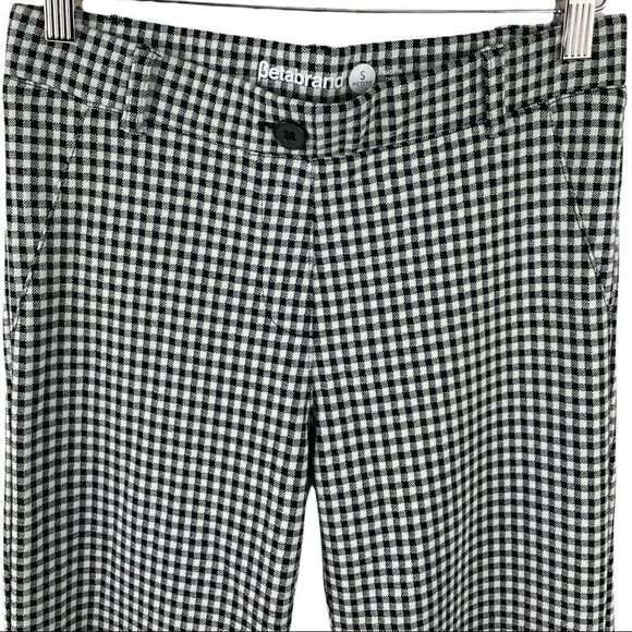 BETABRAND Yoga Bootcut Gingham Pants Size Small Petite - Picture 15 of 16